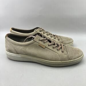 ECCO Soft 7 Casual Sneakers Men Size 11 US, 45 EU Brown Nubuck Comfort Low Shoes